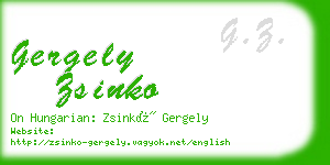 gergely zsinko business card